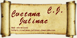 Cvetana Julinac vizit kartica